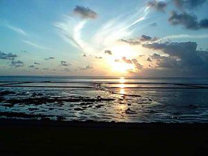 Idylle am abendlichen Wattenmeer