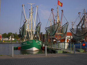 Kutter im Hafen von Fedderwardersiel